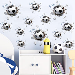 RunToo soccer balls wall art kit adds depth and motion to walls.