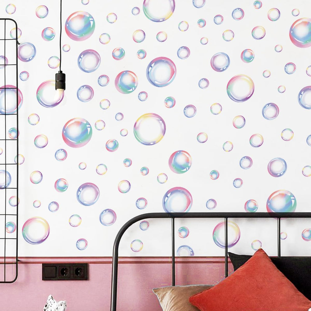 Runtoo translucent decals on mirrors or tiles add a gentle shimmer.