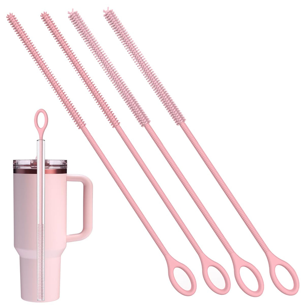 RUNZI silicone straw cleaner 6mm head with long reach for deep cleaning