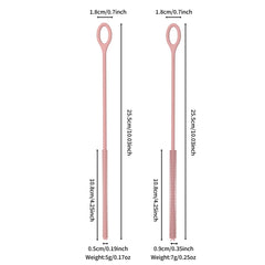 RUNZI straw cleaner 6mm head close-up shows flexible bristles for grime