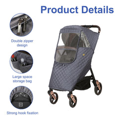 Ruiqas PMMA clear window provides clear visibility for baby and caregiver.
