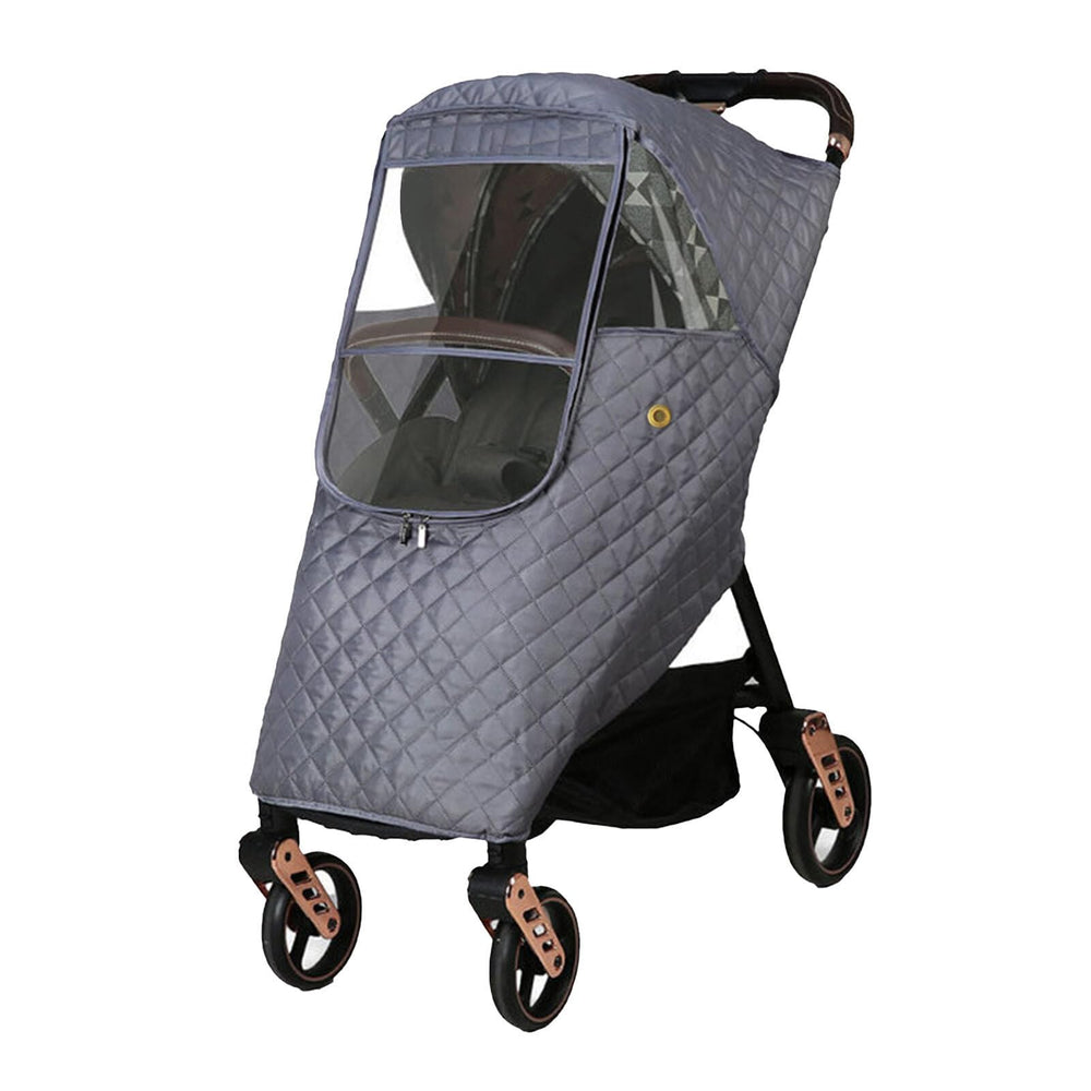 Ruiqas universal stroller rain cover for year-round protection during walks.