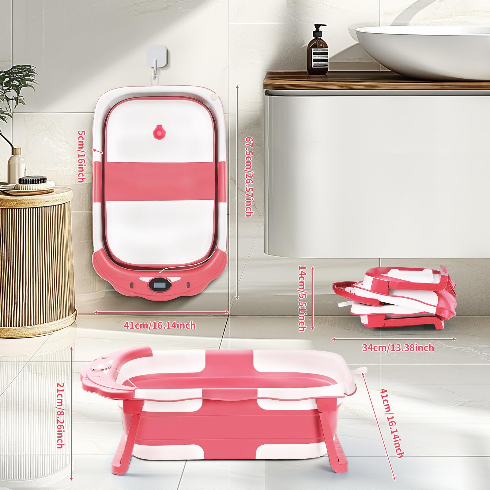 RURING Bear Pink drain plug design allows easy water release.