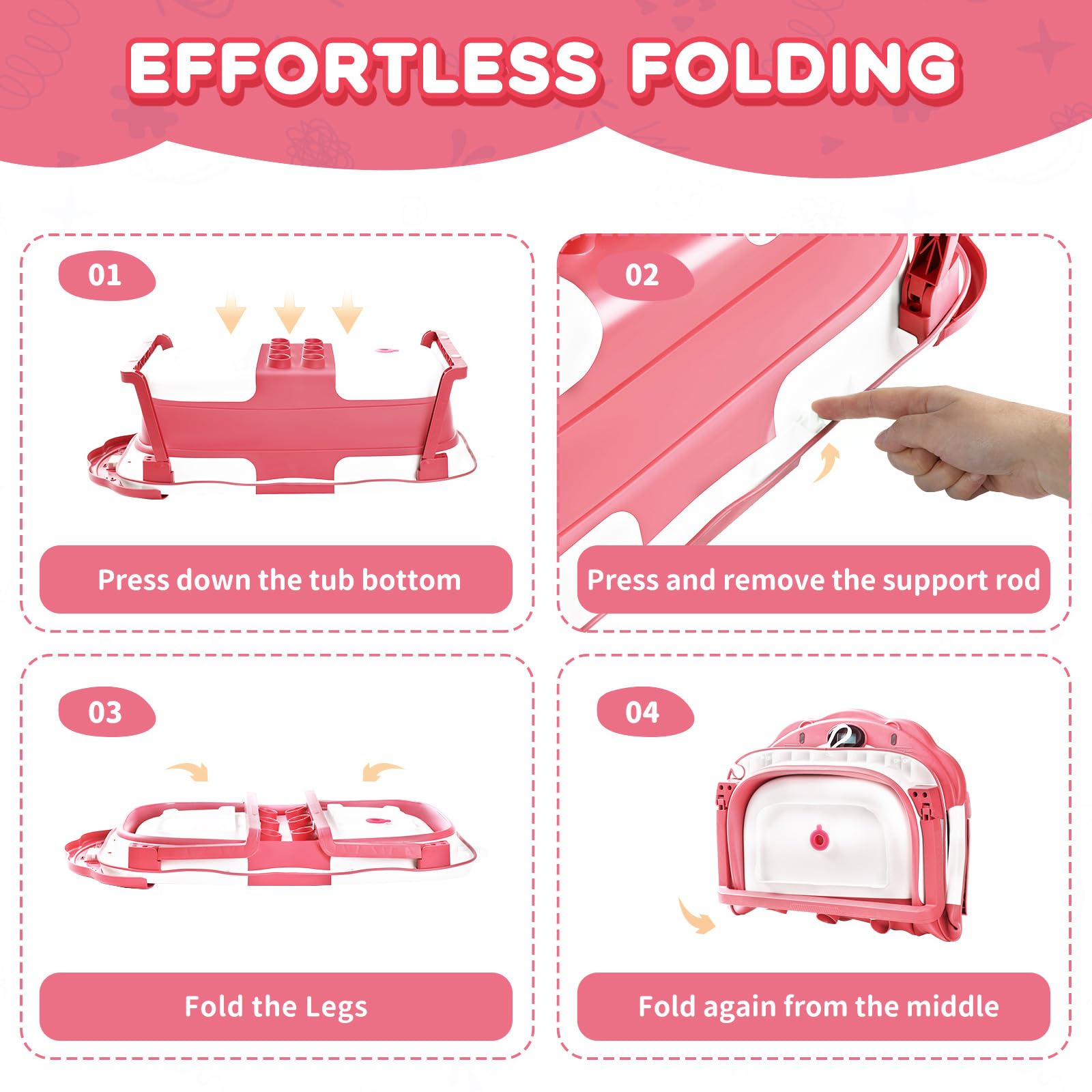 RURING Bear Pink PP+TPE materials are non-toxic and durable.