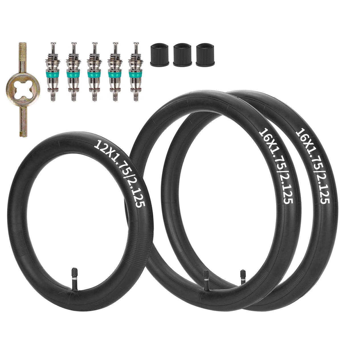 RUTU inner tube 16x1.75-2.125 pack improves air retention for compatible strollers.