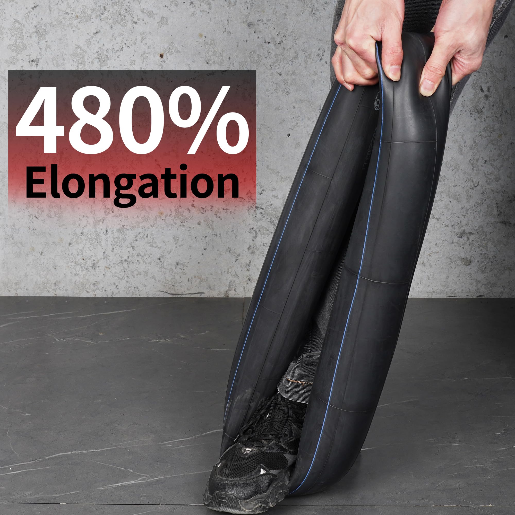 RUTU shock-absorption inner tube cushions rides on rough terrain.