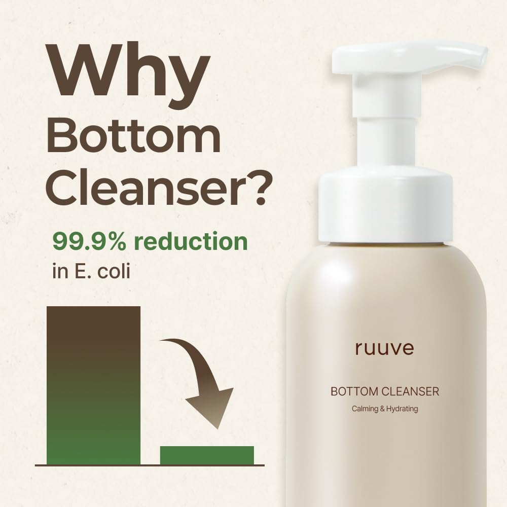 ruuve Bottom Cleanser pump dispensing for hygienic, convenient diaper changes