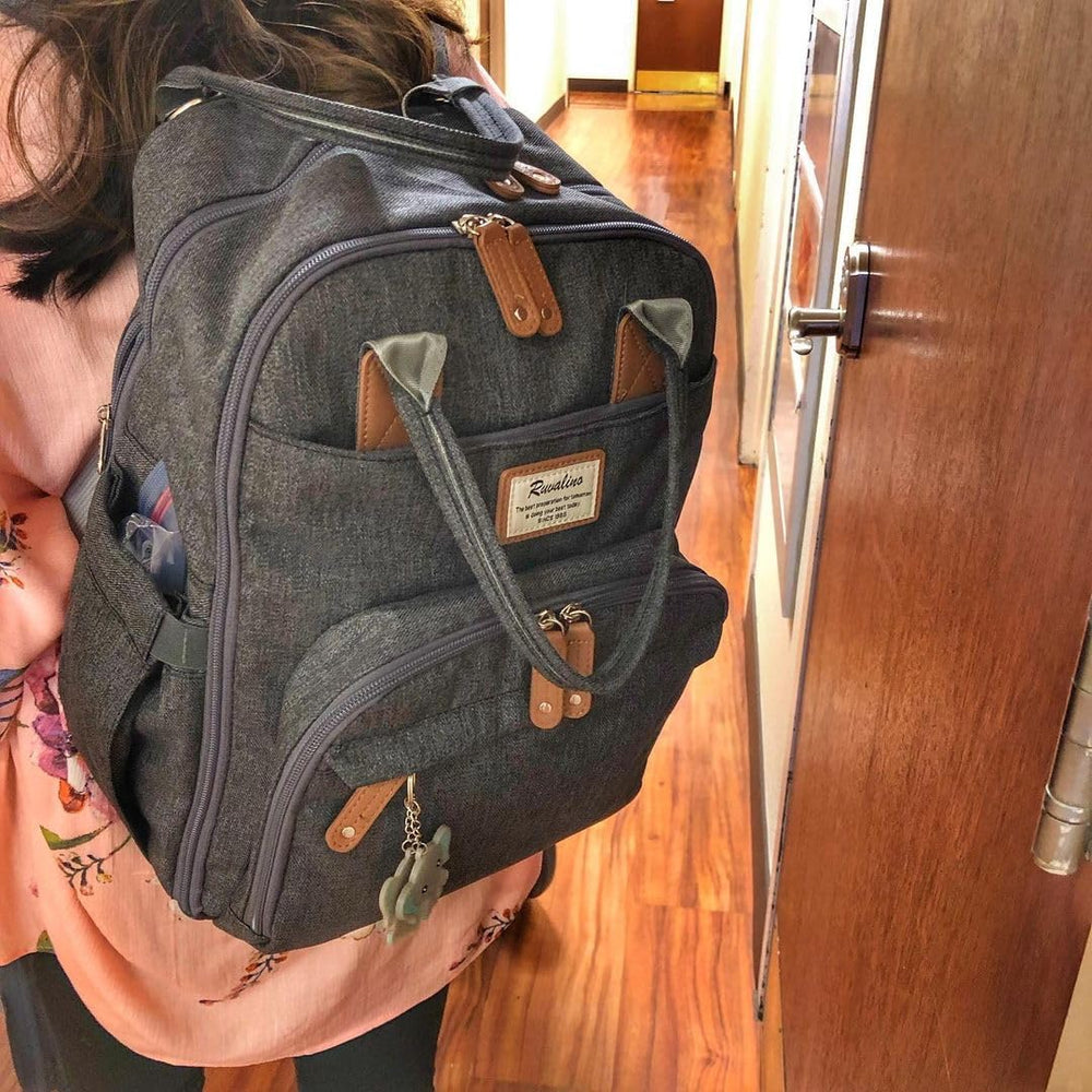 RUVALINO convertible design supports backpack, tote, stroller use