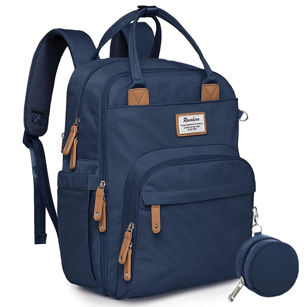 RUVALINO diaper bag backpack front view with easy-access compartments