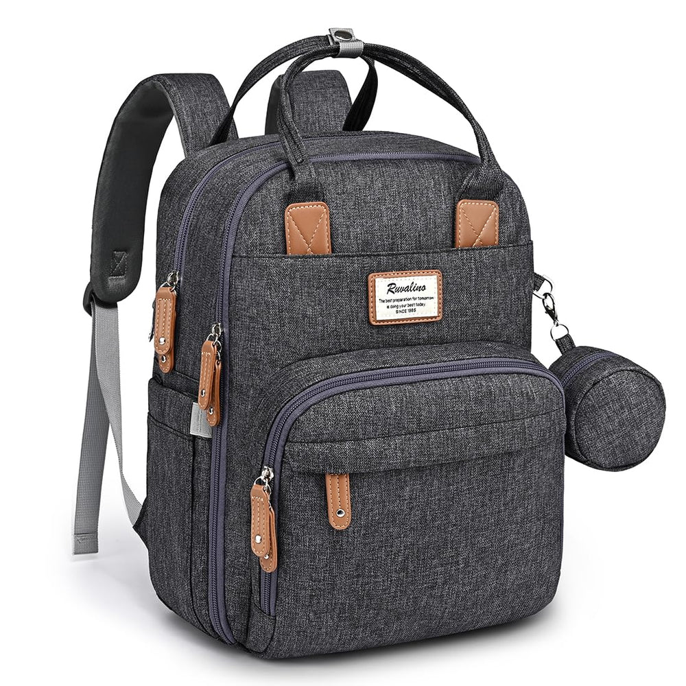 RUVALINO diaper bag backpack front view for busy parents