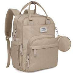 RUVALINO diaper bag backpack front view showing roomy pockets for easy access