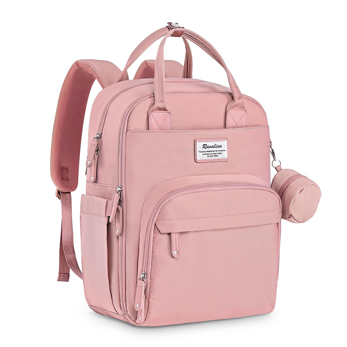 RUVALINO diaper bag backpack main compartment for organized baby gear on the go