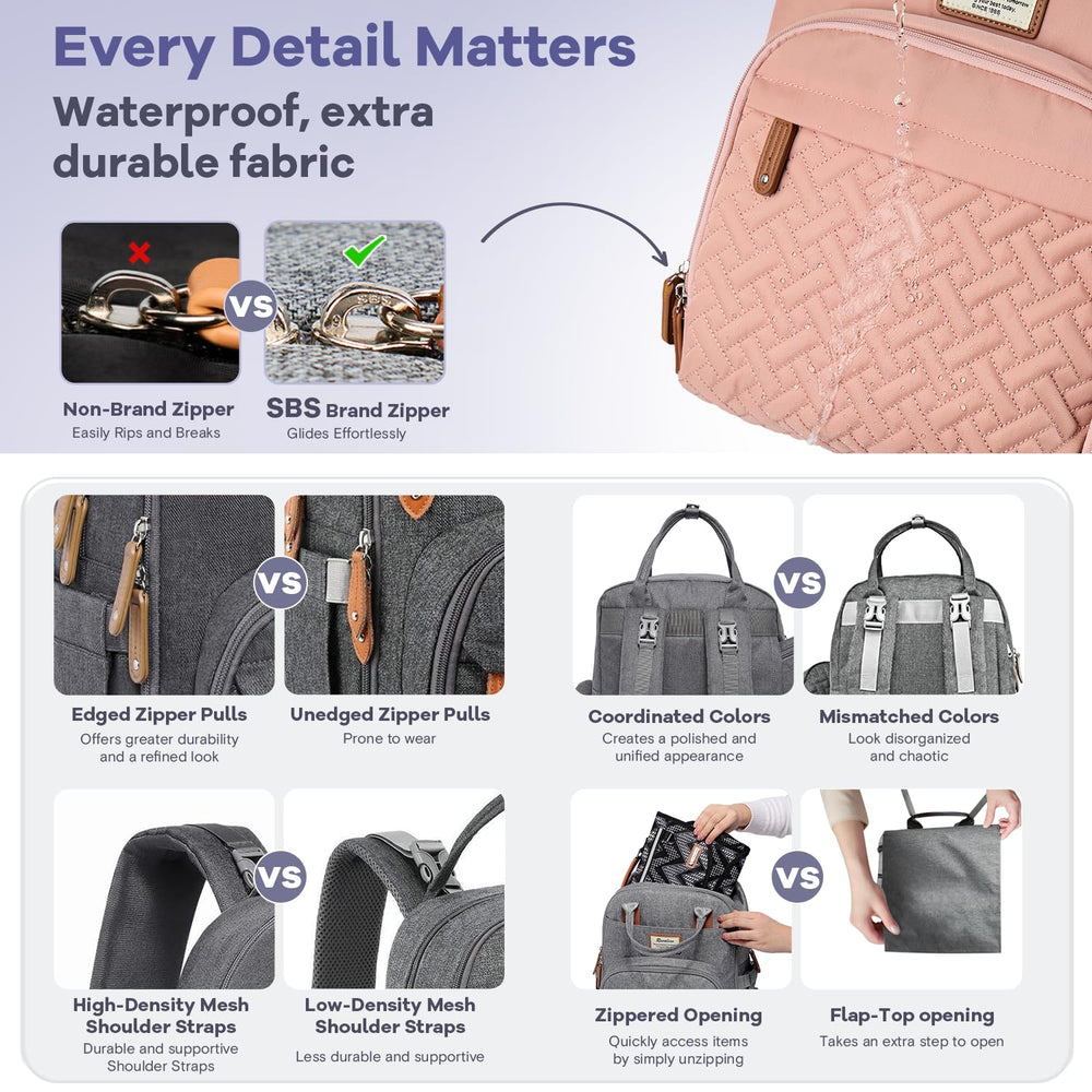 RUVALINO diaper bag backpack mesh diaper organizer for quick access
