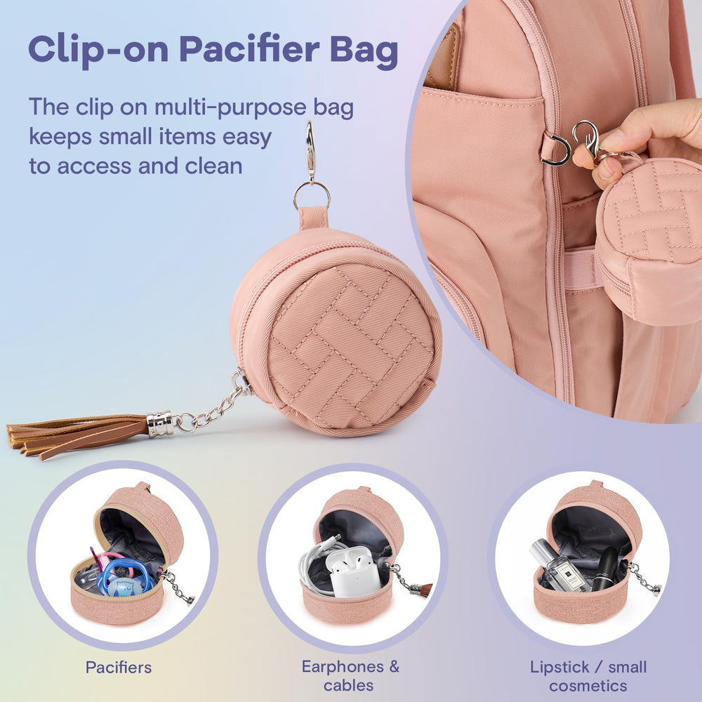 RUVALINO diaper bag backpack parent pocket for keys and wallet
