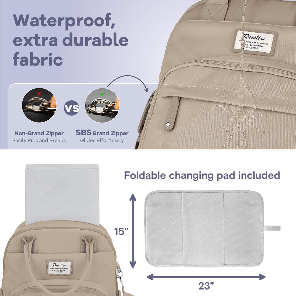 RUVALINO diaper bag wearable on stroller for versatile parenting