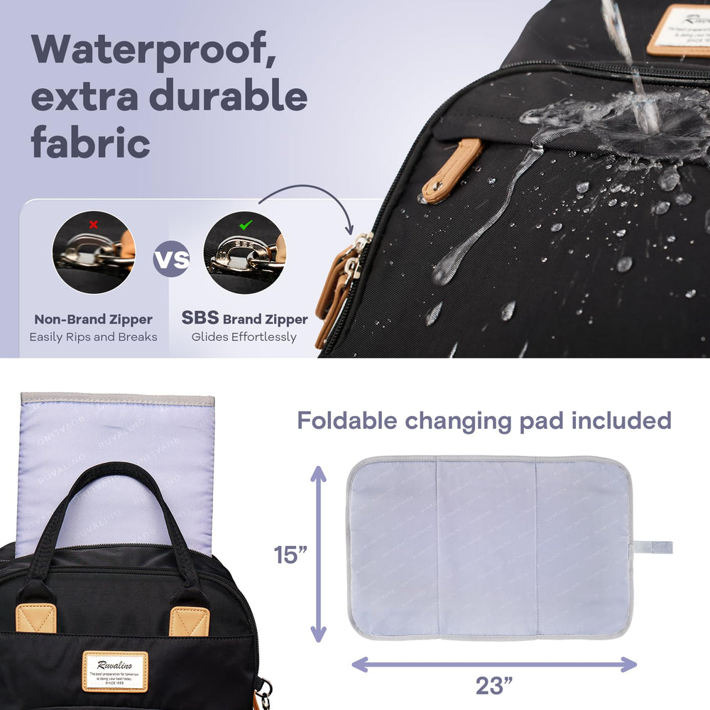 RUVALINO fabric is waterproof and sturdy for daily use and travel.