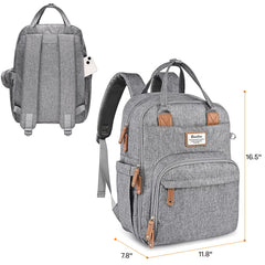 RUVALINO diaper bag organized interior with mesh pockets for easy item retrieval.