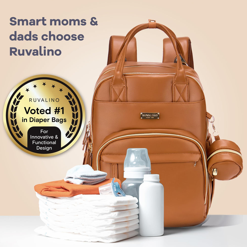 RUVALINO well-organized pockets for keys, wallet, and baby essentials.