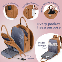 RUVALINO insulated bottle pockets fit wide-neck bottles and keep drinks organized.