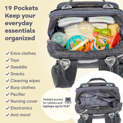 RUVALINO insulated bottle pocket fits wide-neck bottles securely