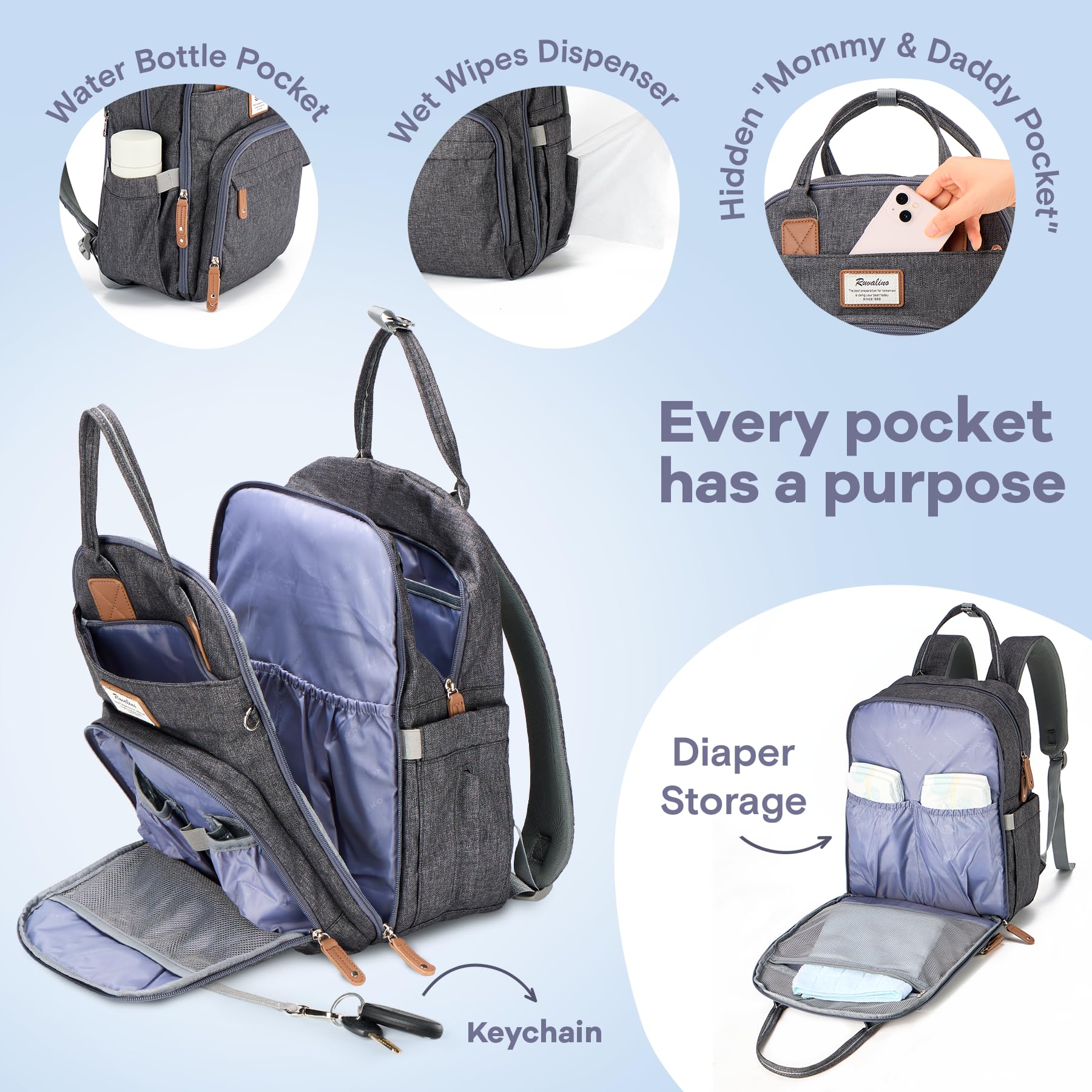 RUVALINO pacifier case keeps essentials organized and within reach