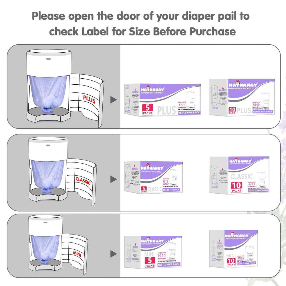 Extra-long refills for Dekor pails enabling fewer changes