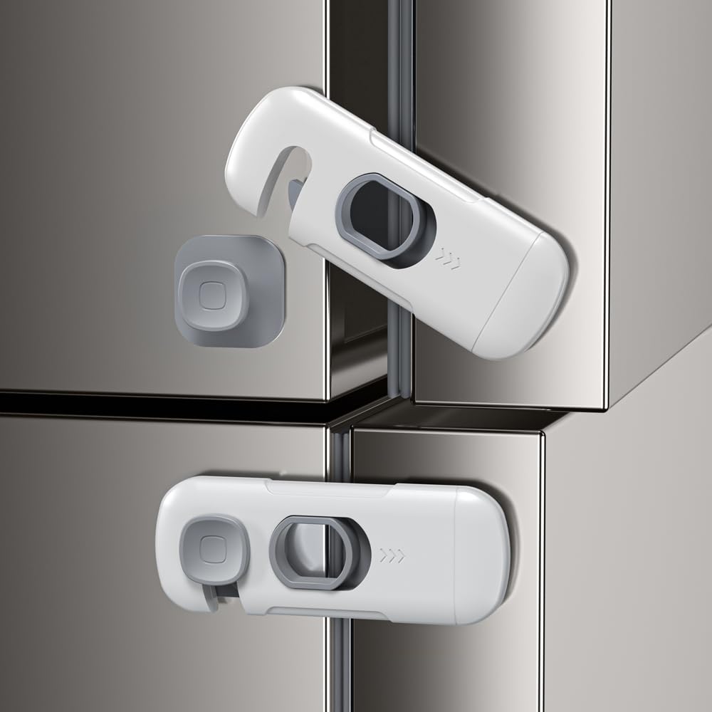 Ruzofo fridge lock with adhesive for secure, kid-friendly cabinet protection.