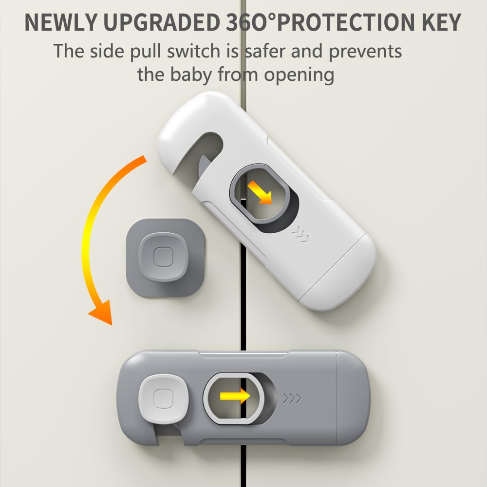 Ruzofo durable ABS fridge lock withstands playful tugging.