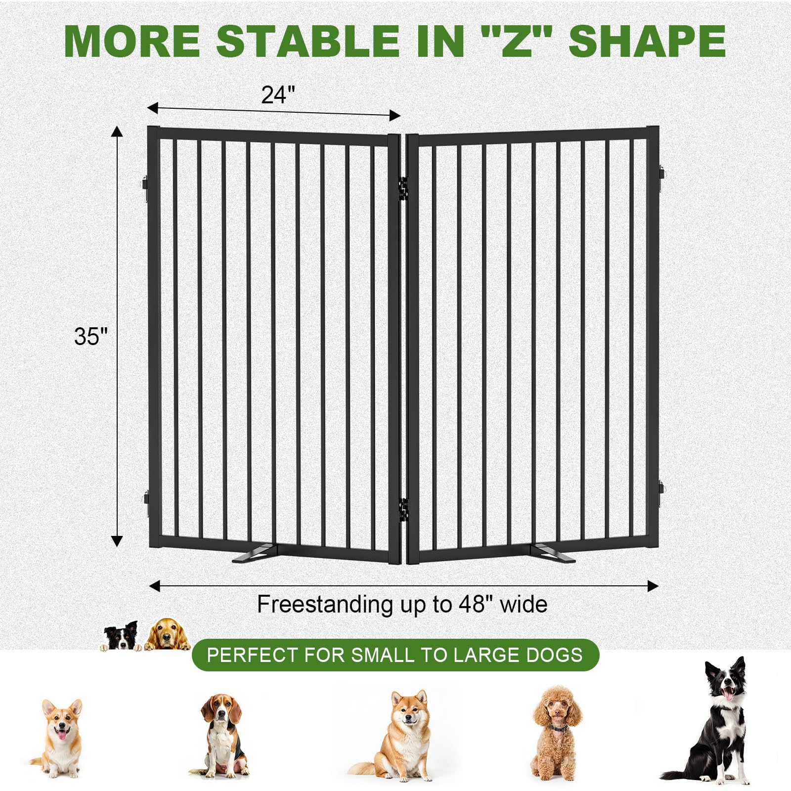Rvdeaa dog gate folded for compact storage after use.