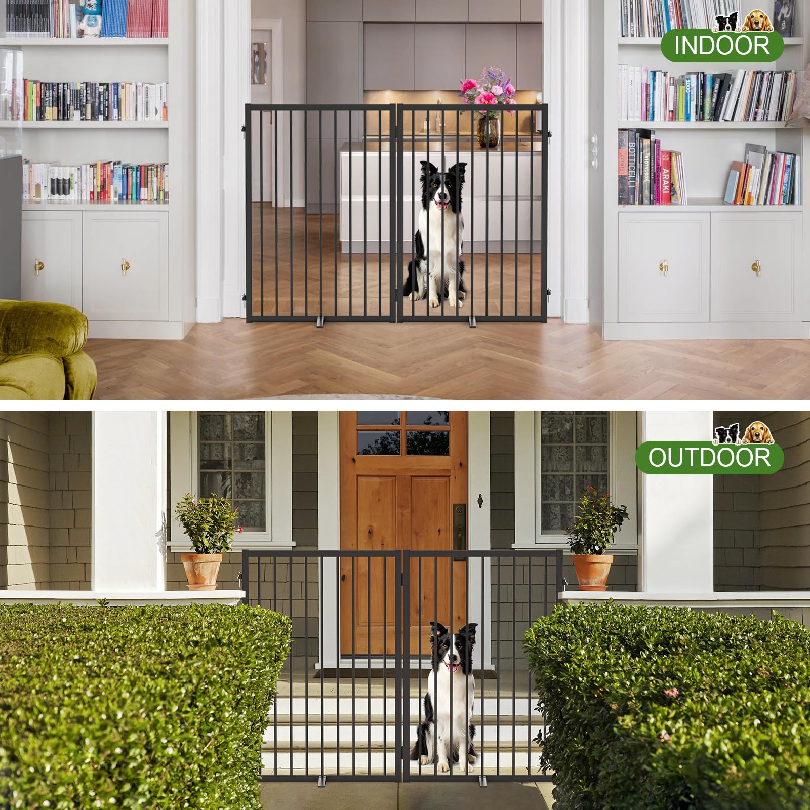 Rvdeaa anti slip brackets stabilize the gate on different floors.