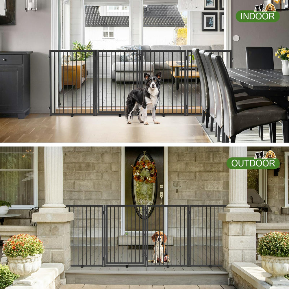 Rvdeaa metal dog gate suitable for both indoor and outdoor doorways