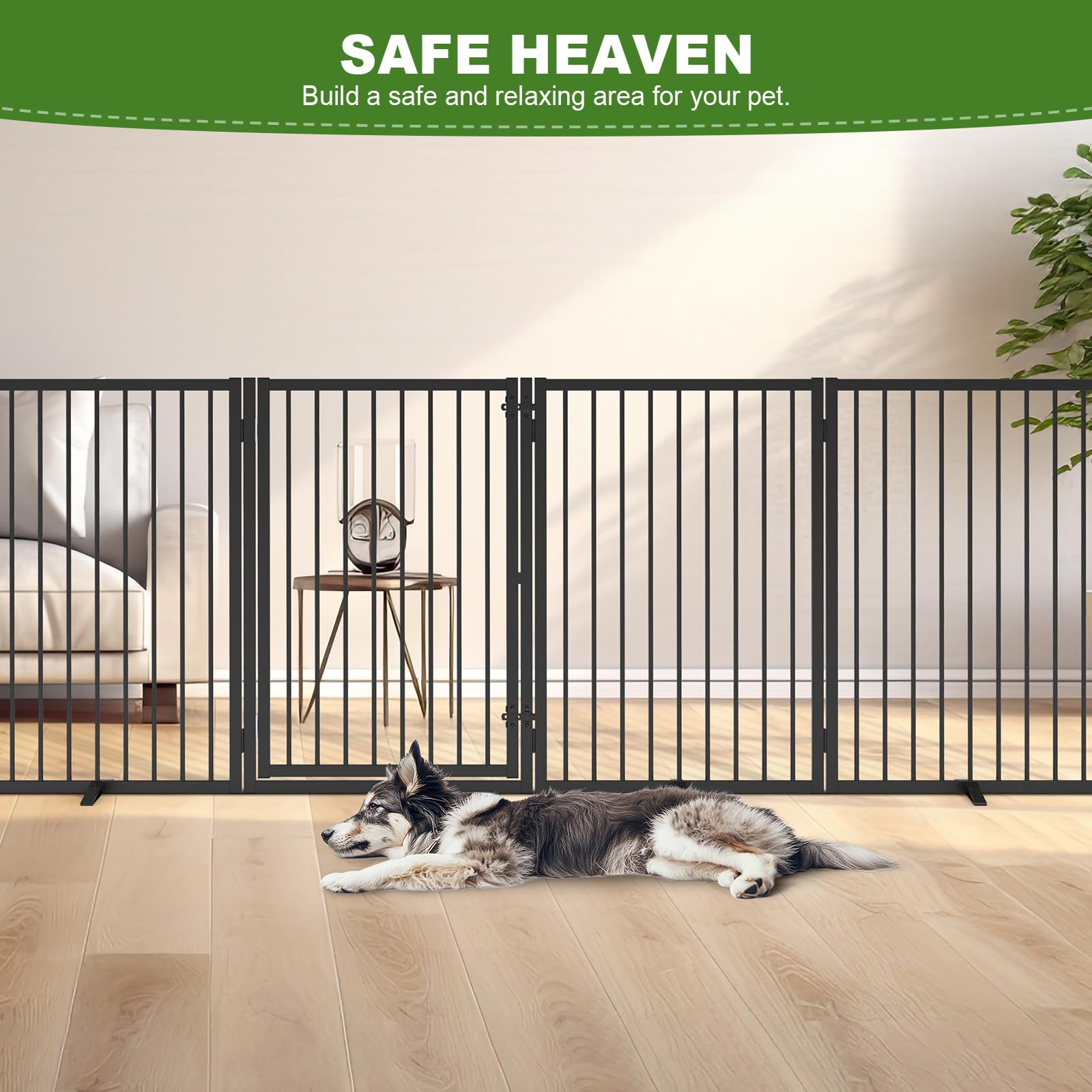 Rvdeaa rust-resistant metal gate for outdoor use and long-lasting protection