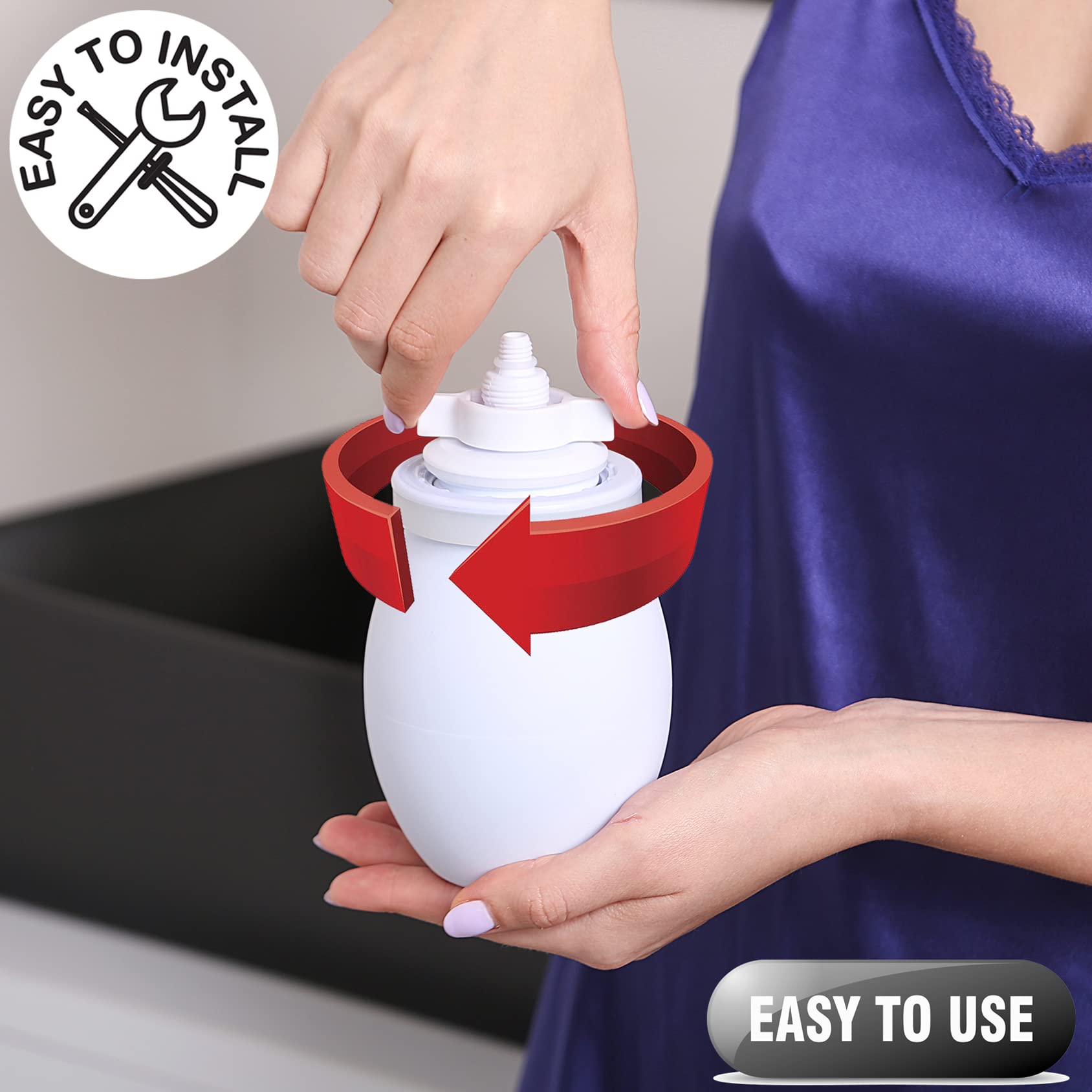 RVDKBULB 360-degree mouth sprayer for thorough cleansing coverage.