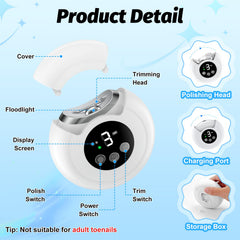 RVDU Rechargeable nail clipper uses Type-C charging for convenient power