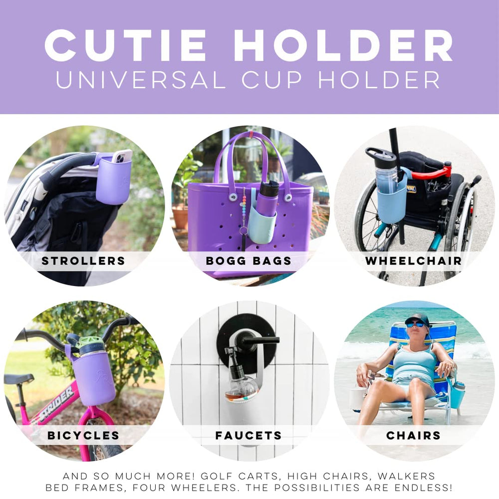 Ryan & Rose Cutie Holder clip attaches to chair or stroller for convenient storage