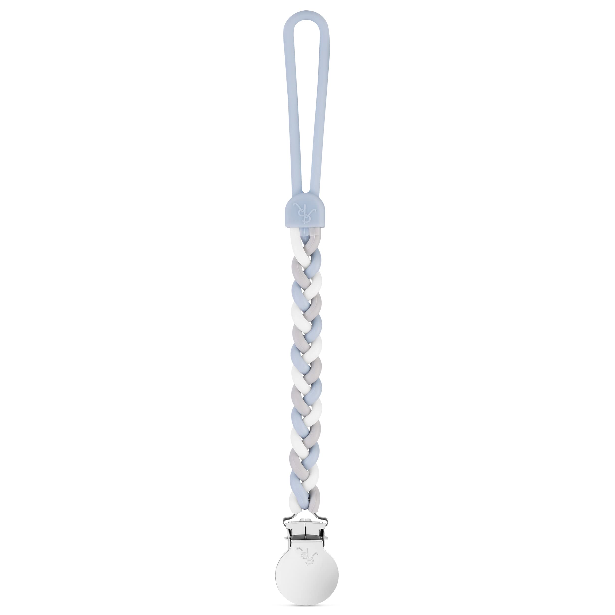 Ryan & Rose Cutie Clip Braiden Sailboat clip close-up showing secure pacifier attachment