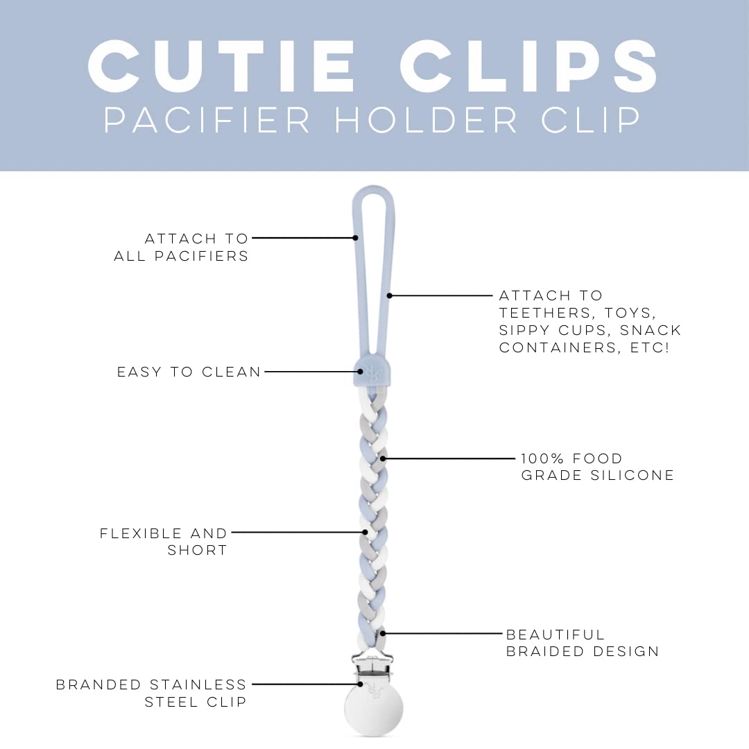 Ryan & Rose Cutie Clip Braiden Sailboat silicone teether in use