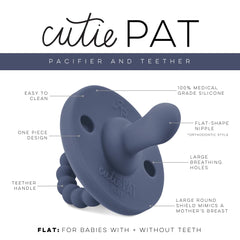 Ryan & Rose Cutie PAT Flat silicone nipple: breastfeeding-like soothe for calm moments.