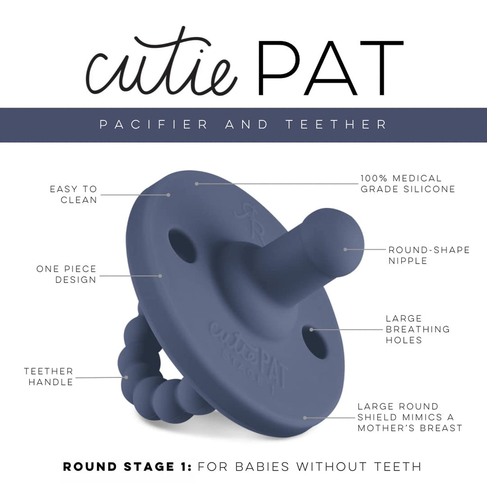 Ryan & Rose Cutie PAT Stage 1 teether shows large shield with breathing holes for airflow.