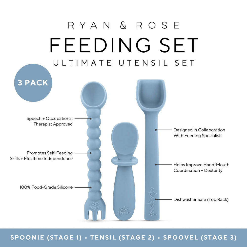 Ryan and Rose Cutie Spoovel spoon-shovel with elevated sides to reduce spills.