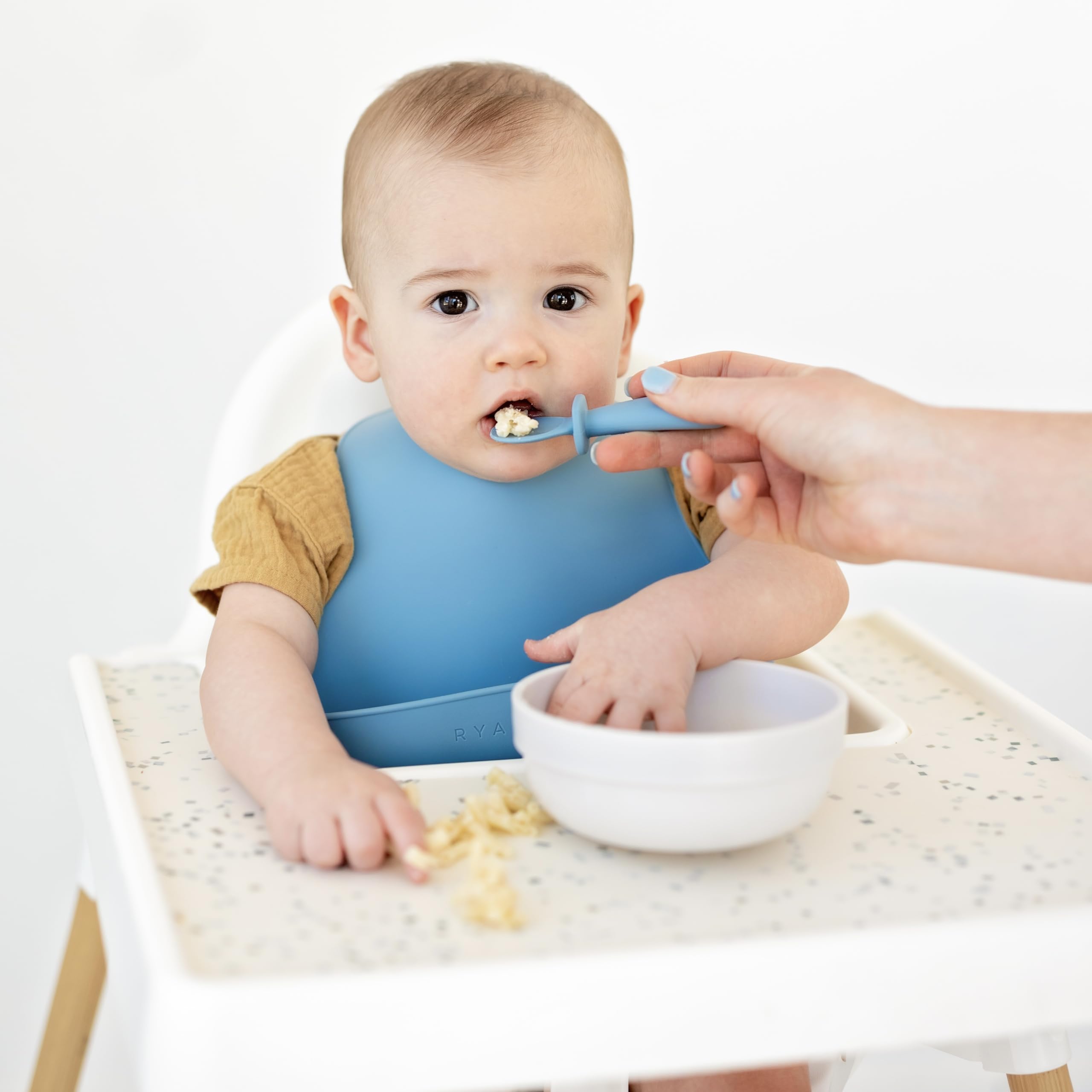 Ryan and Rose Ultimate 3-piece baby utensil set for growing toddlers.