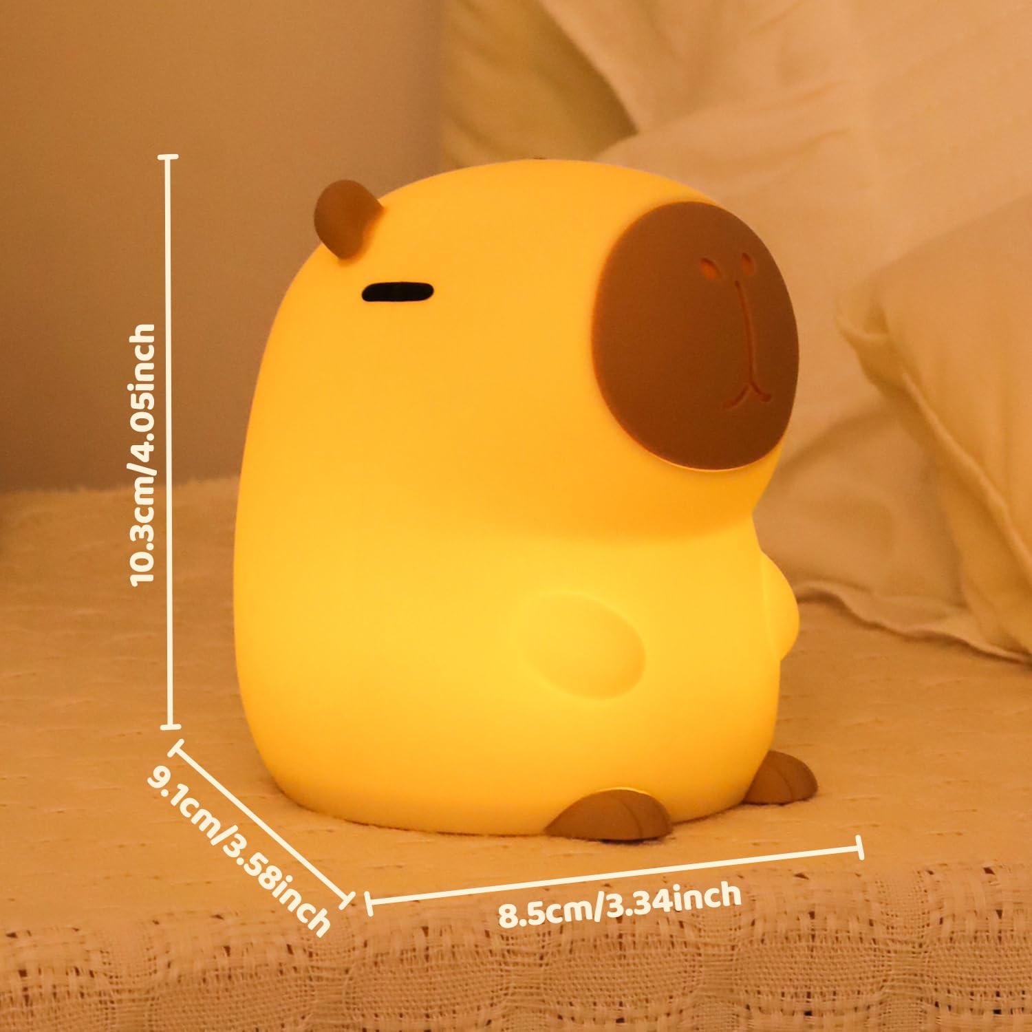 Rytinazzz Capybara bedroom ambience enhances bedtime routine.