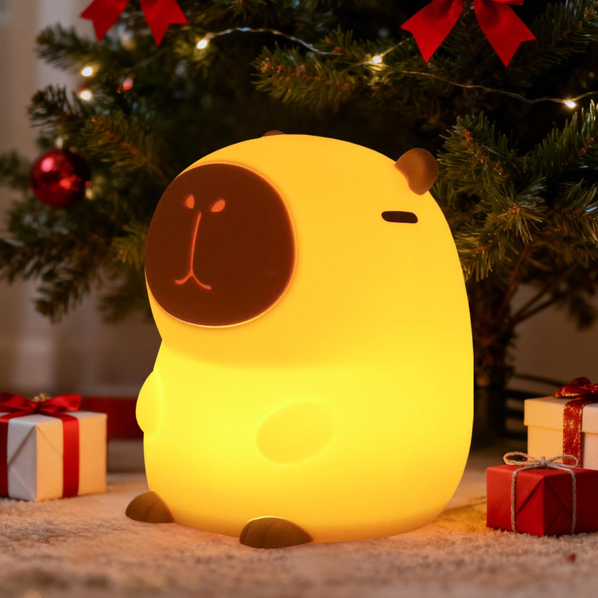 Rytinazzz Capybara night light with 50-hour battery for uninterrupted bedtime glow.
