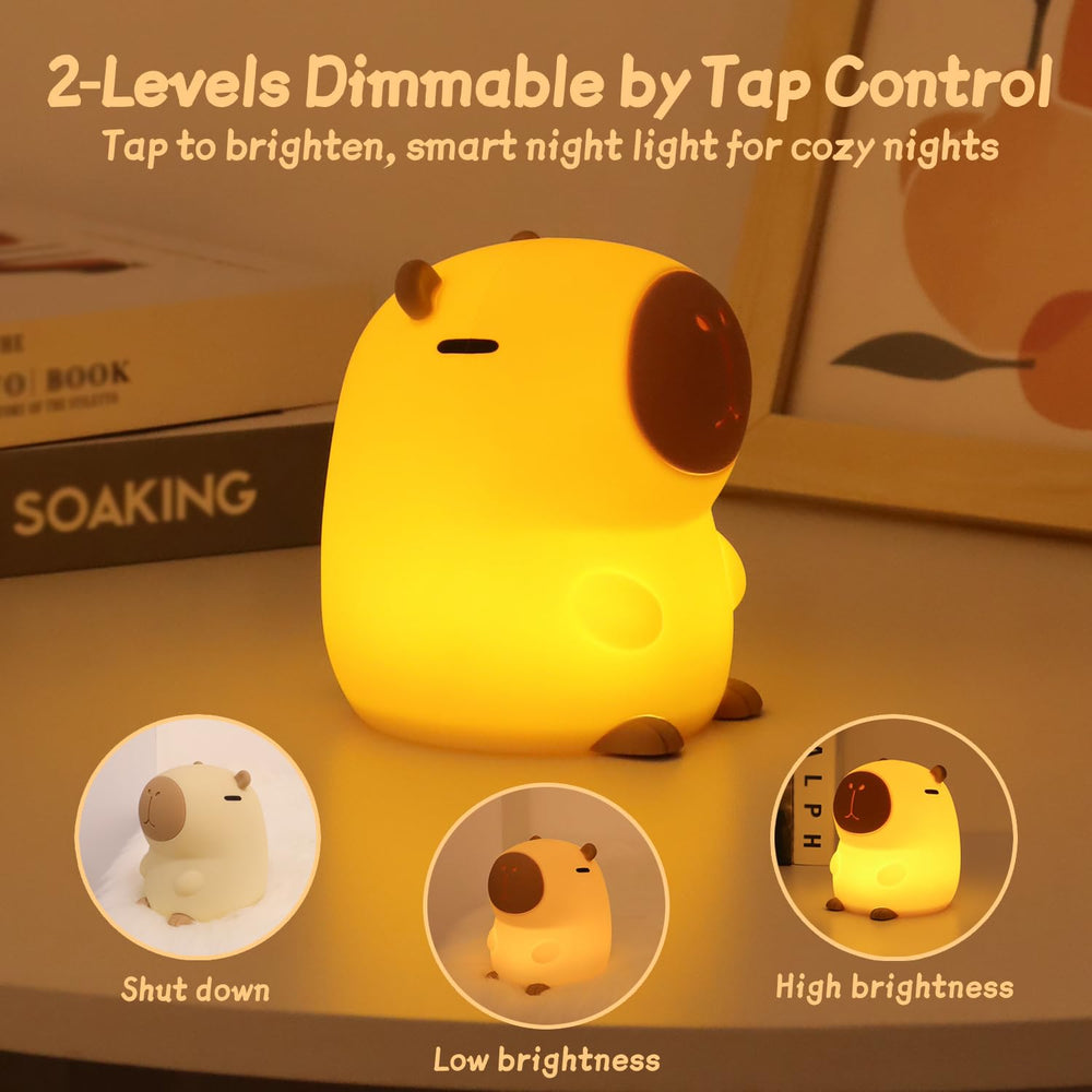 Rytinazzz Capybara squishy night light providing soft tactile comfort for kids.
