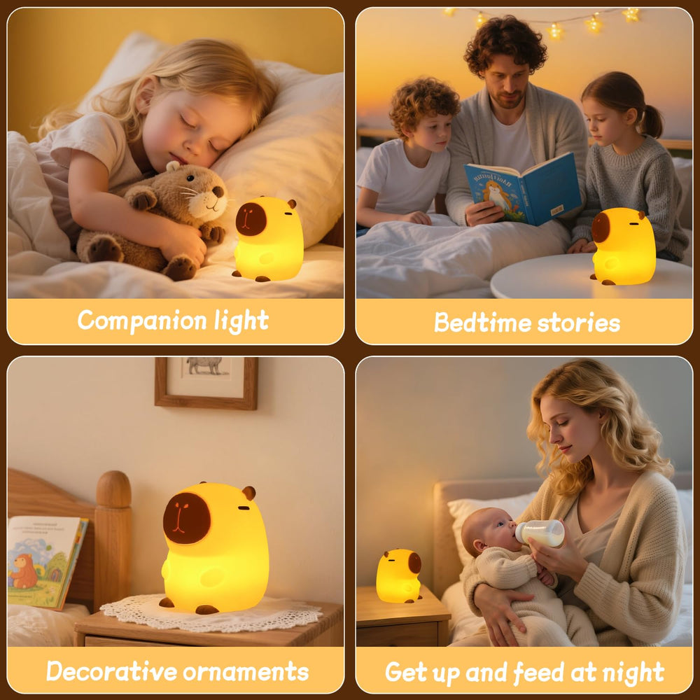 Rytinazzz Capybara USB rechargeable light for reusable nightly glow.