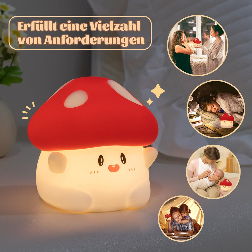 Rytinazzz Hug Mushroom Night Light 50-hour battery life for long nights