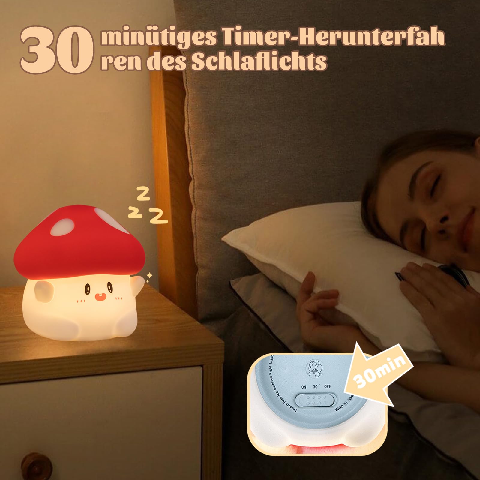 Rytinazzz Hug Mushroom Night Light warm glow for cozy nights