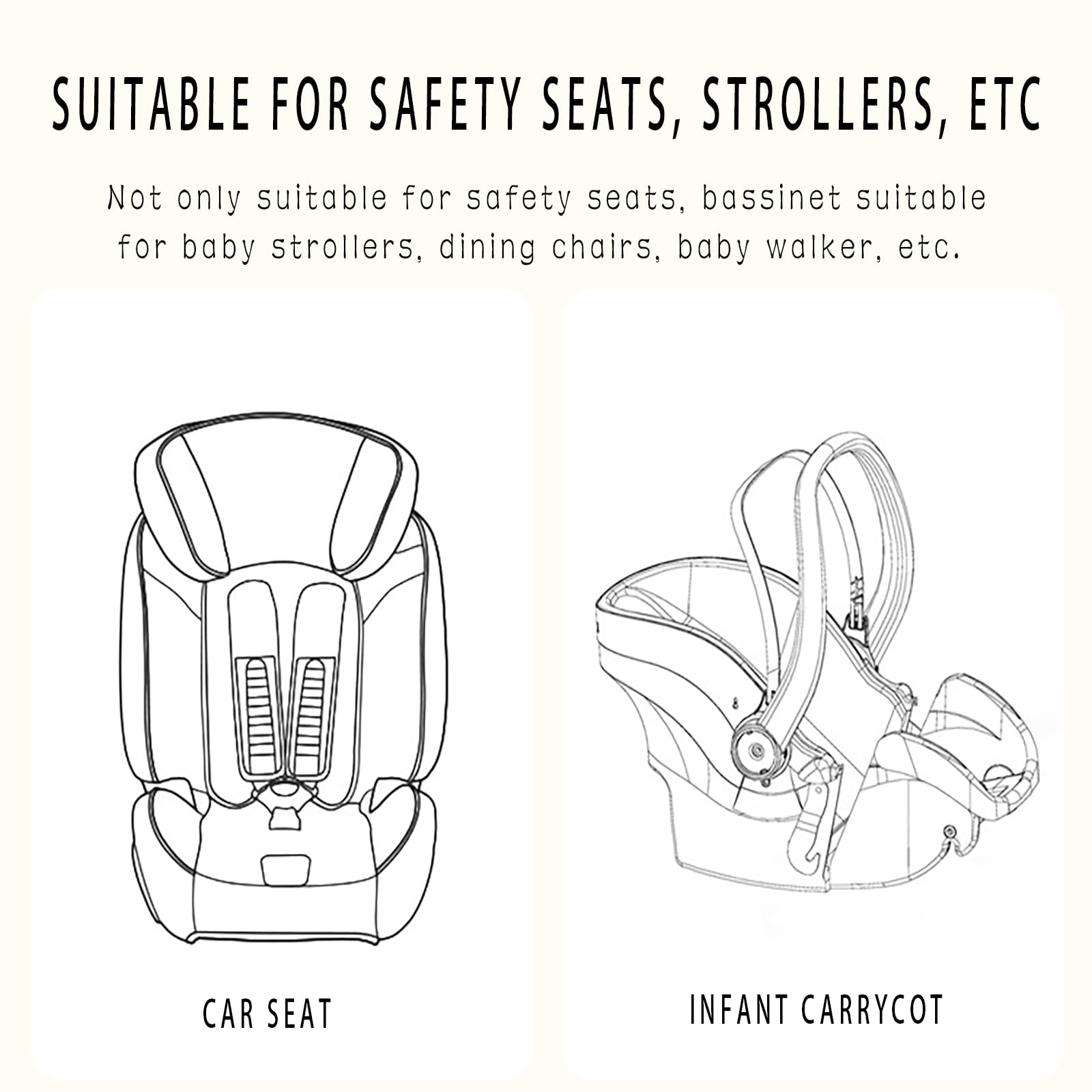 RYXCGXJ breathable mesh keeps baby cool during travel.