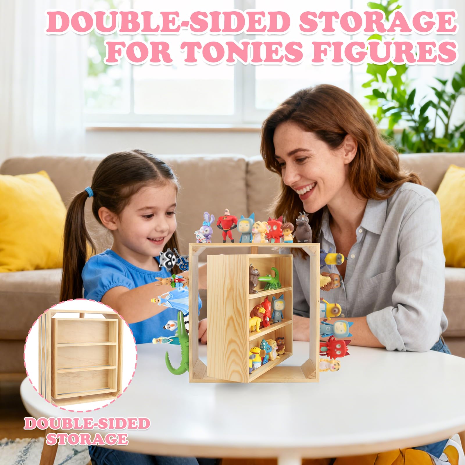 RZYLKA three-tier Tonies storage saves space while keeping figures organized
