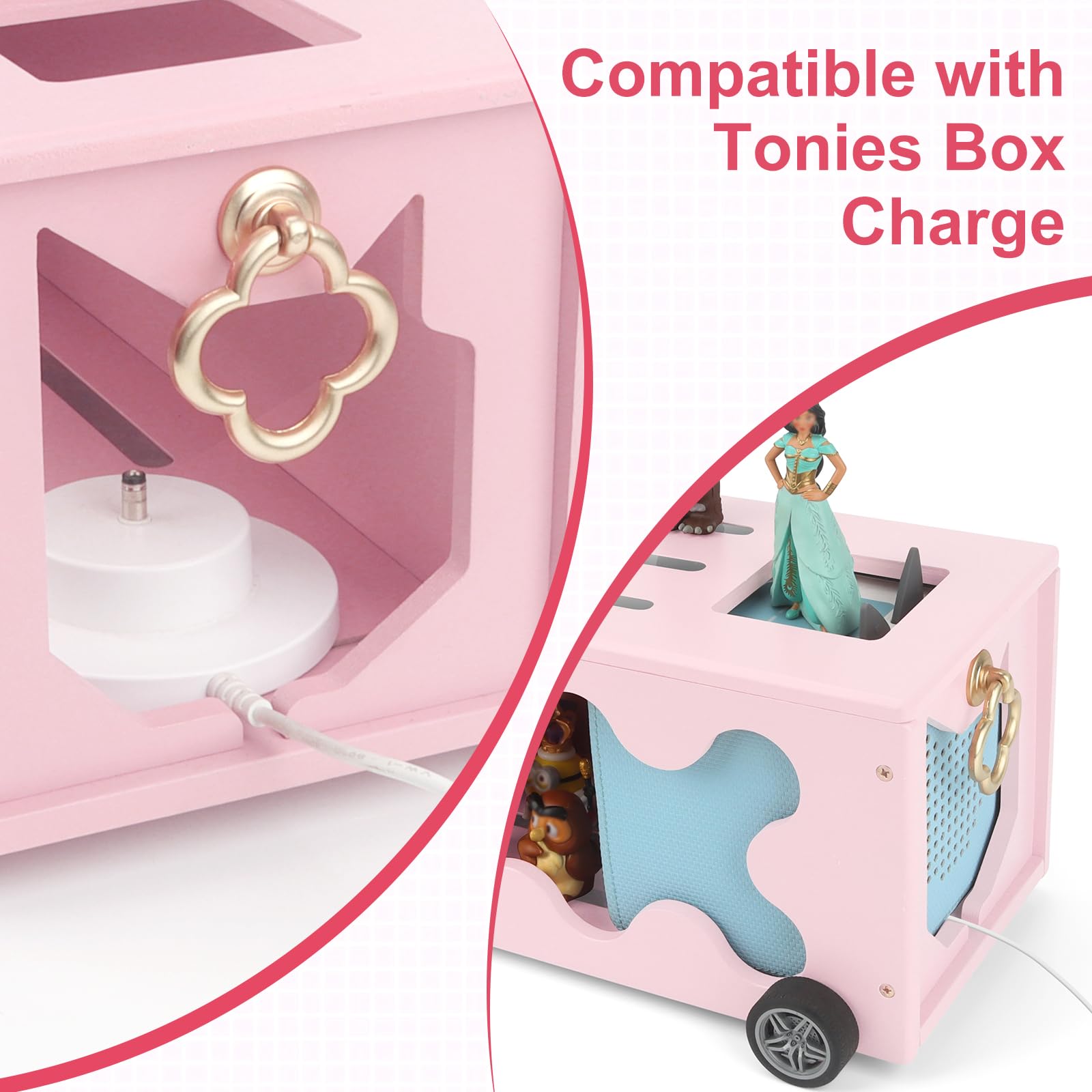 RZYLKA Pink wheeled cart designed for kids to push